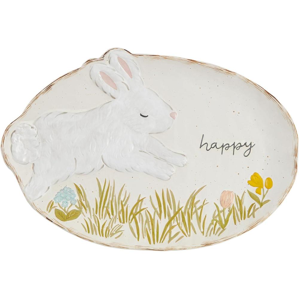 image:imageMud Pie Stoneware Bunny Platter 11 x 16