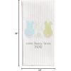 Mud Pie Flower Patch Towel, Three Flowers; 18″ x 26″(Bunny)