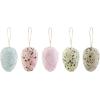 Mud Pie Paper Mache Egg Decor, 4″ x 2.5″, Pink Speckle