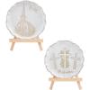 Mud Pie Spring Plate On Easel, Church; 7″ dia(Church)