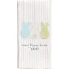 Mud Pie Flower Patch Towel, Three Flowers; 18″ x 26″(Bunny)
