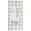 Mud Pie Flower Patch Towel, Three Flowers; 18″ x 26″(Three Bunnies)