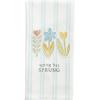 Mud Pie Flower Patch Towel, Three Flowers; 18″ x 26″(Three Flowers)