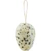 Mud Pie Paper Mache Egg Decor, 4″ x 2.5″, Blue Speckle