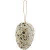 Mud Pie Paper Mache Egg Decor, 4″ x 2.5″, Cream Speckle