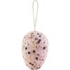 Mud Pie Paper Mache Egg Decor, 4″ x 2.5″, Pink Speckle