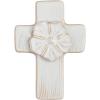 Mud Pie Sm Ceramic Flower Cross; 5 1/2″ X 3 3/4″