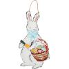 Mud Pie Tin Bunny Door Hanger; 26″ x 14 1/2″