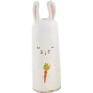 Mud Pie Blue Flower Bunny Bud Vase; 7 1/2″ x 2 1/4″ Dia(Carrot)