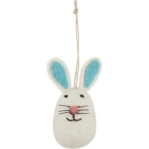 Mud Pie Felt Wool Egg Hangers, Blue; 3″ H