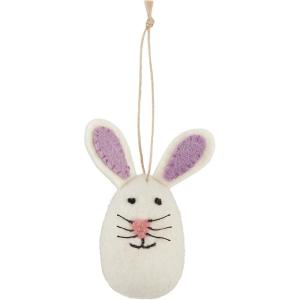 Mud Pie Felt Wool Egg Hangers, Lilac; 3″ H