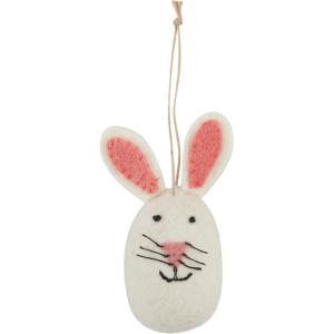 Mud Pie Felt Wool Egg Hangers, Pink ; 3″ H