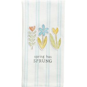 Mud Pie Flower Patch Towel, Three Flowers; 18″ x 26″(Three Flowers)