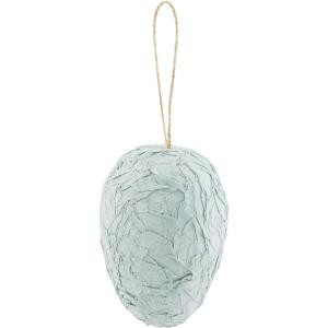 Mud Pie Paper Mache Egg Decor, 4″ x 2.5″, Blue