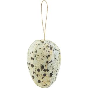 Mud Pie Paper Mache Egg Decor, 4″ x 2.5″, Blue Speckle