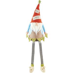 Mud Pie X-Large Easter Dangle Leg Gnome, 46 1/2″ X 8,Green