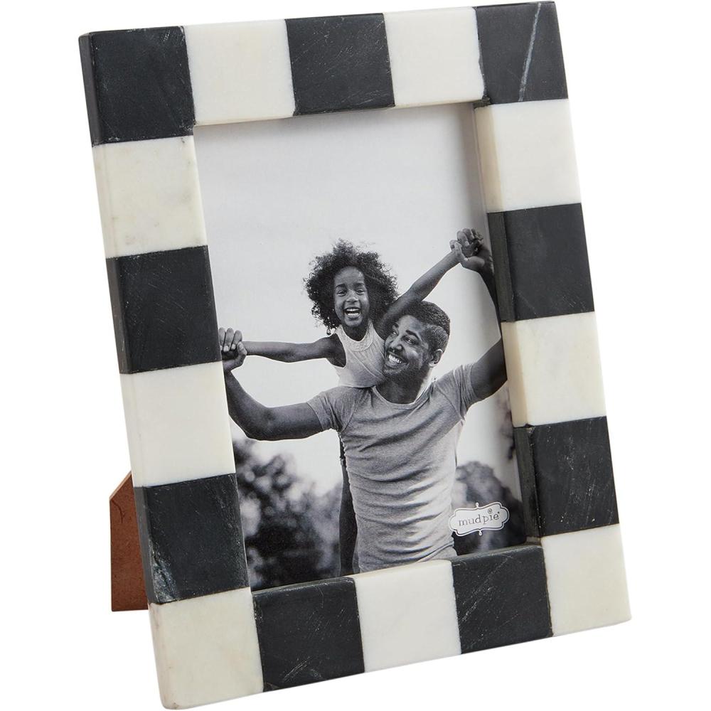 image:imageMud Pie 5X7 Checkered Marble Frame 9 12 X 7 14