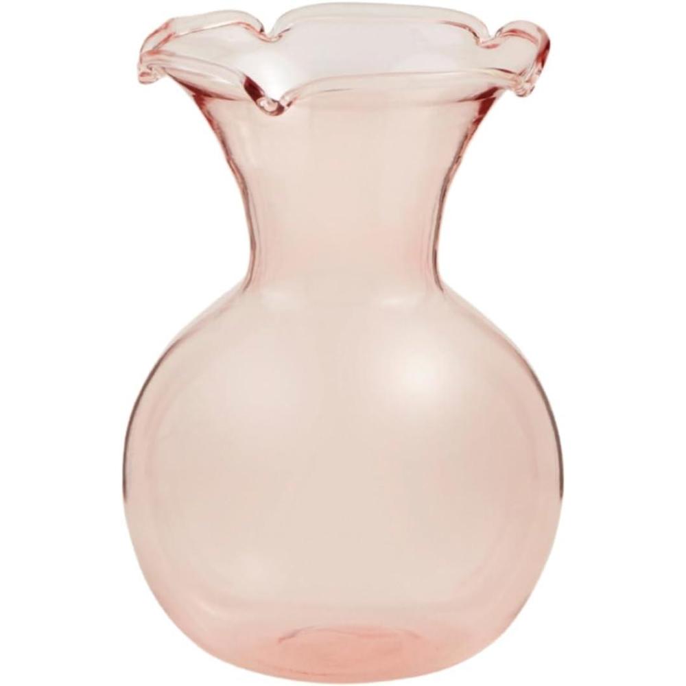 image:imageMud Pie Blue Botanica Ruffle Vase 4 x 3 14 DiaPink