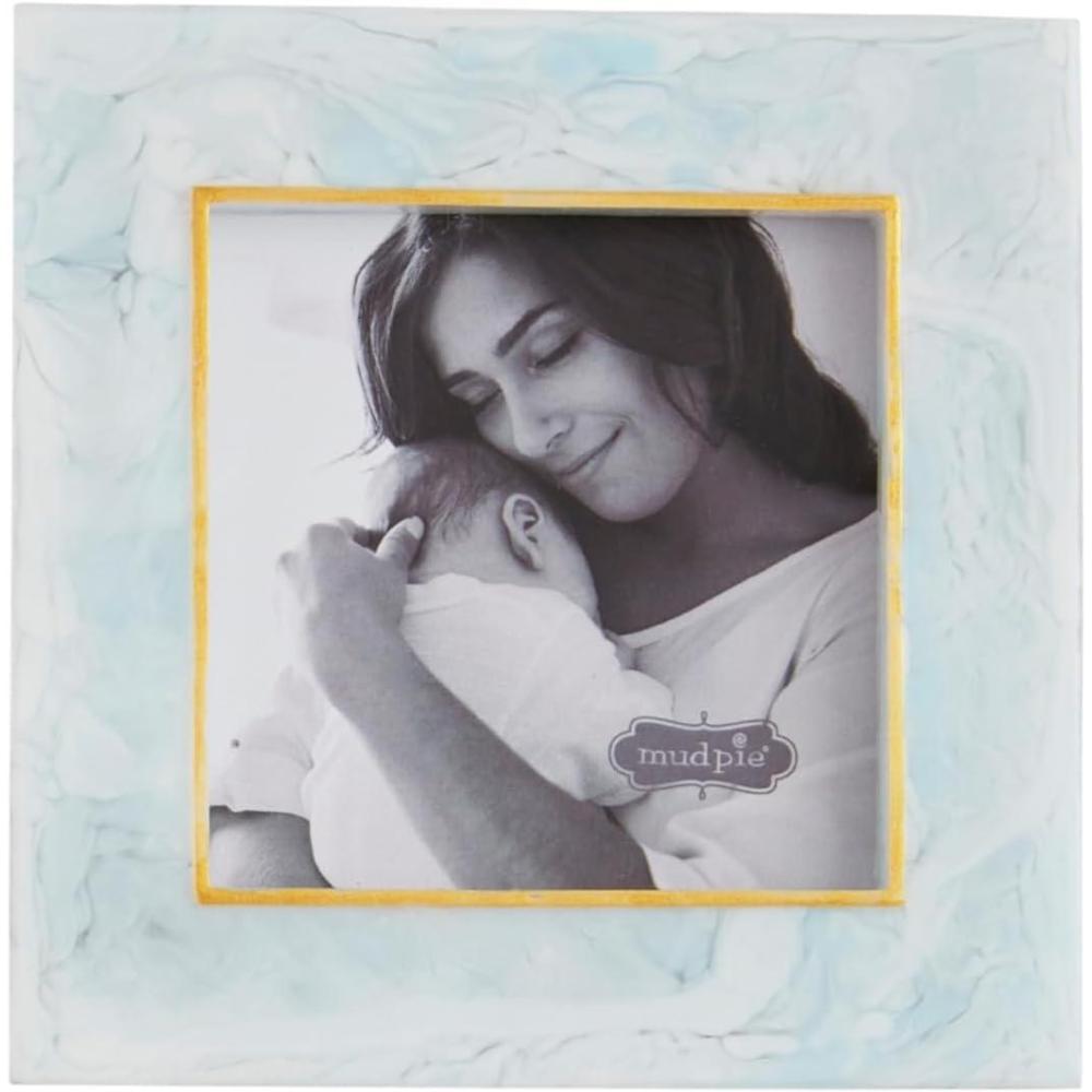 image:imageMud Pie Blue Resin Small Frame square 4 12 x 4 12