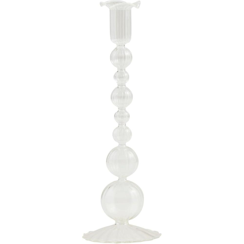 image:imageMud Pie Clear Ball Glass Taper Holder 11