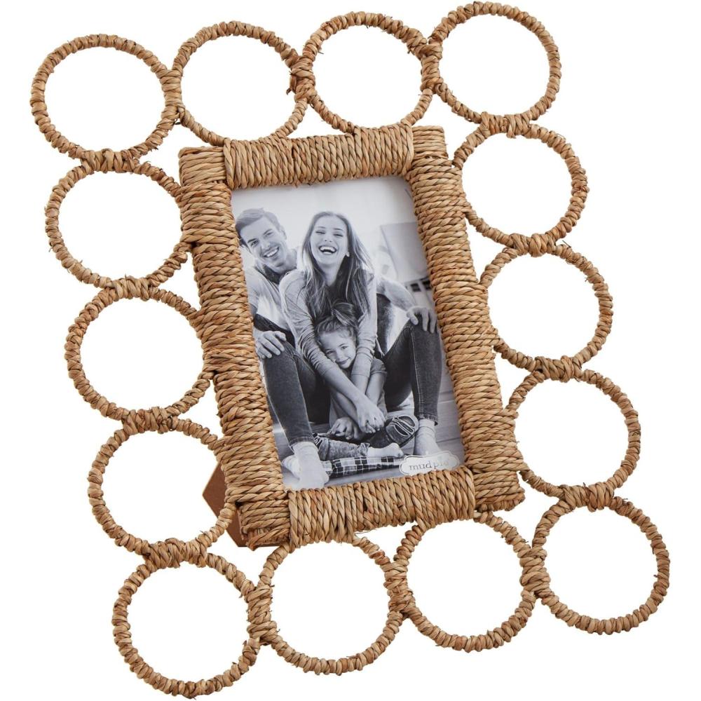 image:imageMud Pie Large Seagrass Link Photo Frame 10 14 X 8 14