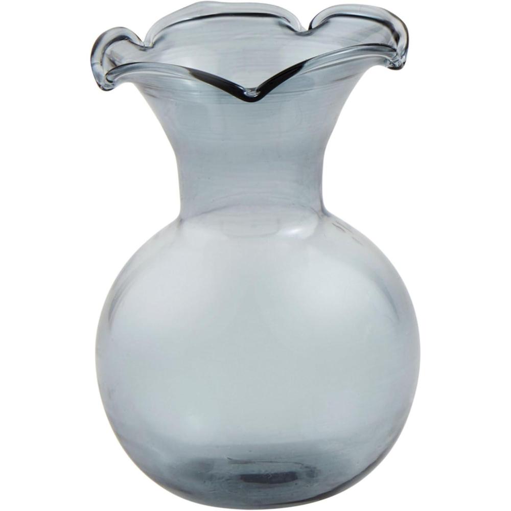 image:imageMud Pie Mini Ruffle Vase Blue 4 x 325