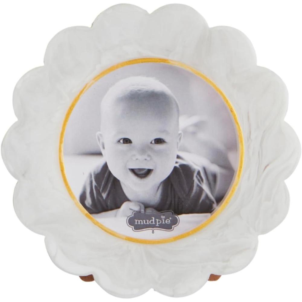 image:imageMud Pie Scallop Resin Small Frame round 4 12 dia