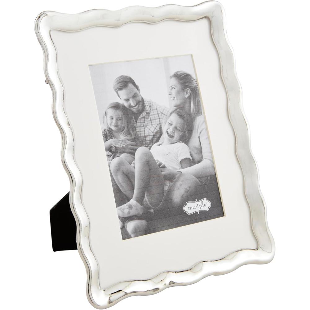 image:imageMud Pie Wavy Metal 5X7 Frame 11 X 8 12