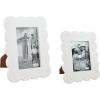 Mud Pie Scalloped Lacquer Frames, Small, 8.5″ x 6.5″