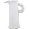 Mud Pie Twisted Handle Pitcher Vase, Large, 7″ x 5.25″(White)