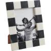 Mud Pie 5X7 Checkered Marble Frame; 9 1/2″ X 7 1/4″
