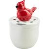 Mud Pie Cardinal Pot Vase, 8 1/4″ x 5 1/4″ Dia