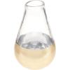 Mud Pie Medium Glass and Gold Vase