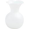 Mud Pie Mini Ruffle Vase, White, 4″ x 3.25″