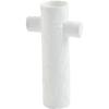 Mud Pie Short Paper Mache Cross Vase, 7″ x 3 1/2″,Cream