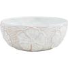 Mud Pie Stoneware Flower 4 1/4″ x 11″ dia SERVING & SALAD BOWLS, White