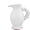 Mud Pie Twisted Handle Pitcher Vase, Large, 7″ x 5.25″(White)