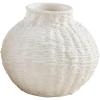 Mud Pie Woven Ceramic Round Vase, Small, 6.0″ x 6.5″