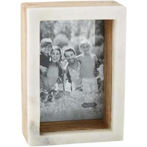 Mud Pie 5 X 7 WOOD MARBLE SHADOW FRAME, multi (46900400L)