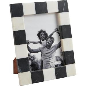 Mud Pie 5X7 Checkered Marble Frame; 9 1/2″ X 7 1/4″