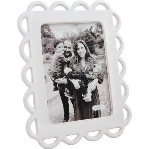 Mud Pie Ceramic Scallop Frame, Large; 10.25″ x 8.25″