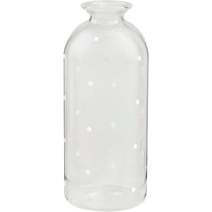 Mud Pie Glass Bud Vase, Dot, 6″ x 2.5″