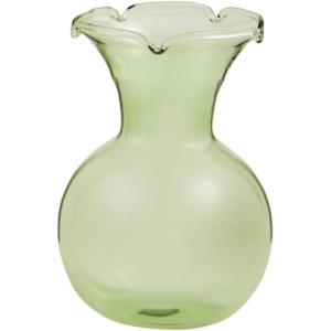 Mud Pie Green Botanica Ruffle Vase; 4″ x 3 1/4″ Dia