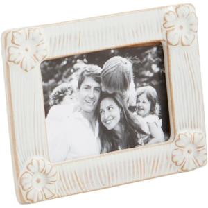 Mud Pie Horizontal Flower Mini Frame; 5.5″ x 4.25″