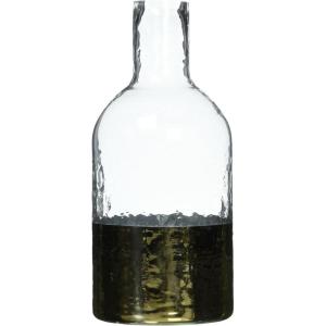 Mud Pie Large Glass and Gold Vase