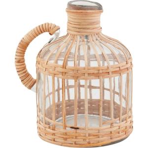 Mud Pie Large Rattan Pitcher Vase; 7 1/2″ x 5 1/4″ Dia