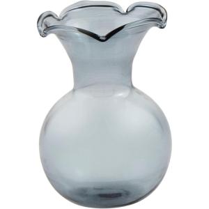 Mud Pie Mini Ruffle Vase, Blue, 4″ x 3.25″