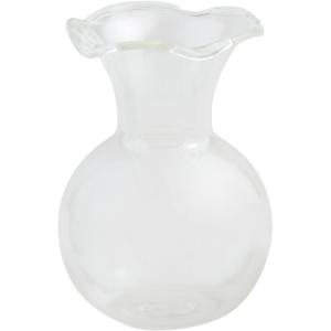 Mud Pie Mini Ruffle Vase, Clear, 4″ x 3.25″