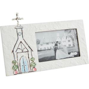 Mud Pie Painted Church Frame; 5 3/4″ x 10 1/2″
