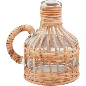 Mud Pie Small Rattan Pitcher Vase; 5″ x 5 1/2″ Dia